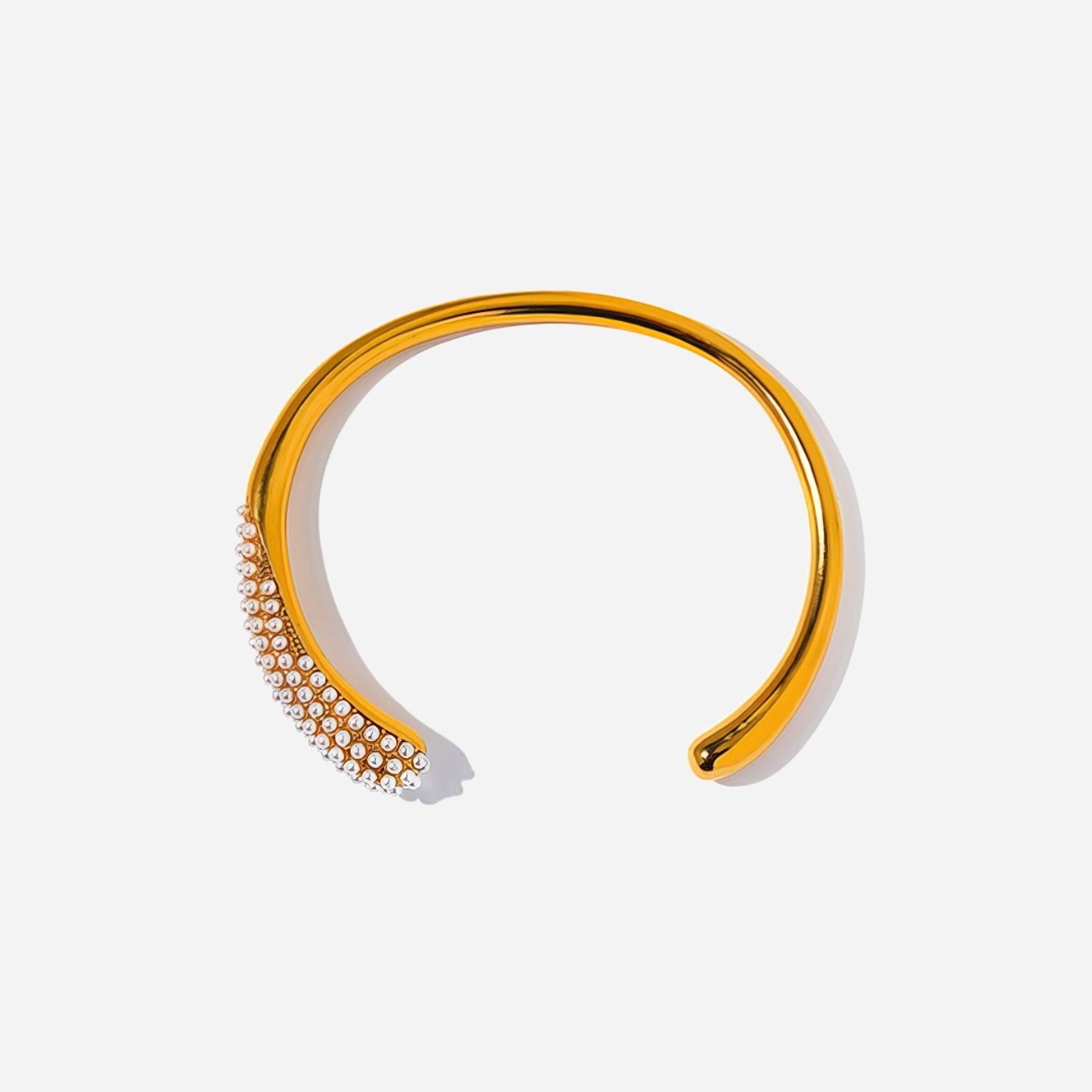 Bracelete Cuff Orgânico Pérola Banhado a Ouro - Horsys