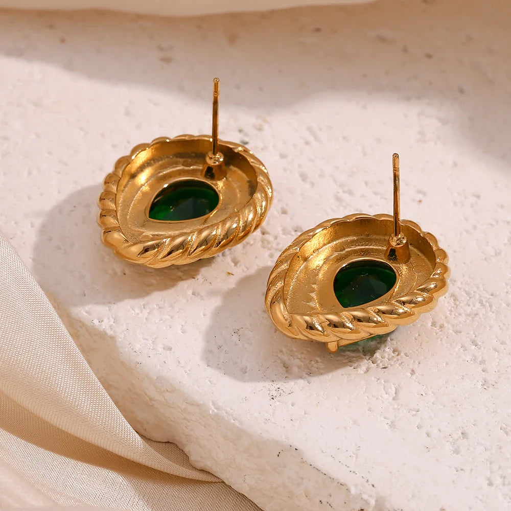 Brincos de Gota Elegantes com Zircônia